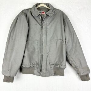 Walls FR Insulated Bomber Jacket Size Medium Tall Grey Flame Resistant Workwear
